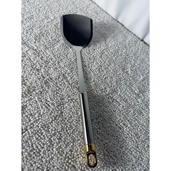Other - Stainless Steel Wok Spatula Silver Gold Tone Long Handle Stir Fry Shovel‎ 13.75"